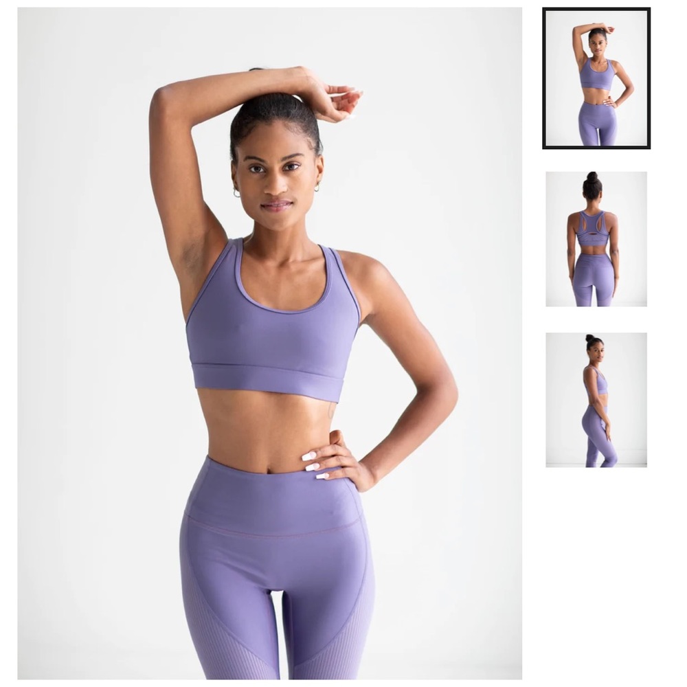 PE NATION RUDIMENTAL SPORTS BRA - HERON